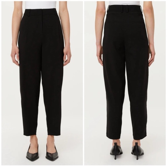 Frank and Oak Amelia High Rise Balloon Black Pants Trousers 4 - Picture 1 of 10